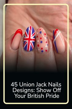 London Marathon Nails, London Nails Ideas, England Nails Designs, British Nails Designs, London Nails Designs, England Nails, British Nails, Jack Nails