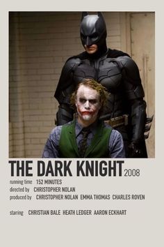 the dark knight movie poster with batman and joker