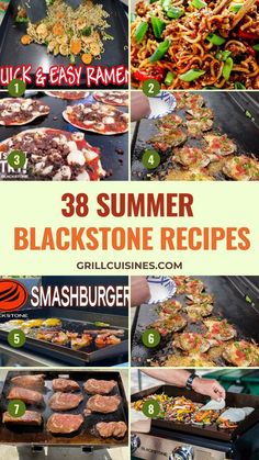 grills and easy ramen meals for the summer bbq stone recipes with text overlay