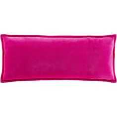 a bright pink pillow on a white background