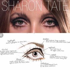 Seems like a popular way to do eye makeup 1960s Makeup, Klasik Hollywood, Taupe Eyeshadow, 60s Makeup, 70s Makeup, Retro Makeup, Sharon Tate