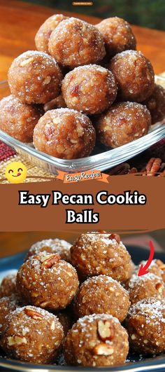 easy pecan cookie balls are the perfect treat for any holiday party or special occasion