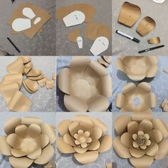 the paper flowers are cut out and ready to be made