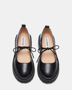 Witchy Shoes Modern Witch, Steve Madden Landon, Black Dressy Shoes, Black Fall Shoes, Trendy Casual Shoes, Comfortable Formal Shoes, Doc Martin Mary Janes, Steve Madden Mary Janes, Small Heels Outfit