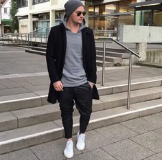 #men #fashion #lookbook Fashion Forward Outfits Men, Black Coat Men, Mens Fashion Wear, Gents Fashion, Mens Fashion Edgy, Hipster Mens Fashion