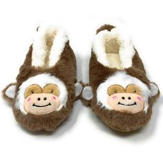 PRICES MAY VARY. Give your feet a break for chilly winter: Fabric upper with super soft Sherpa lining for warmth and comfort. These slippers are like walking on a cloud. Anti-Slip Slippers: Non-skid bottoms keep your kids steady, and they can be worn on-the-go, from laid-back days at home, to pajama parties, to quick strolls around the block. Advance Odor Protection Technology: Keeps your slippers fresh season after season. And they're also machine washable just in case Soft and Comfy Slippers: Monkey Slippers, Slippers For Kids, Fun Slippers, Monkey Face, Womens Sherpa, Animal Slippers, Socks Funny, Comfy Slippers, Monkey Plush