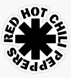 the black and white logo for red hot peppers, which features an asterisk symbol