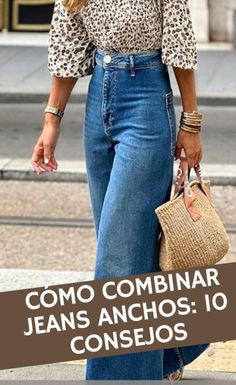 Palazzo Outfit Casual, High Waist Outfit, Wide Leg Outfit, High Waisted Jeans Outfit, Outfits New York, Summer Outfits Y2k, Korean Summer Outfits, Outfits Con Jeans, Casual Chic Outfits