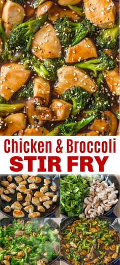 chicken and broccoli stir fry with sesame seeds