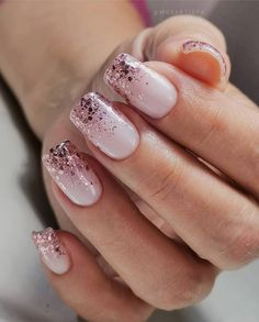 Nail Art For Karwachauth, Karwachauth Nails Design, Elegant Glitter Nails, Palette Rosa, Gel Toe Nails, Romantic Nails, Christmas Gel Nails, Pearl Nails, Cute Gel Nails