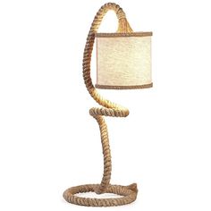 a lamp that is made out of rope