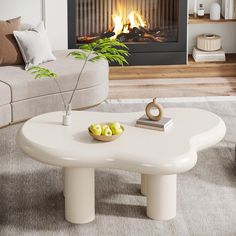 a living room with a fire place in the fireplace