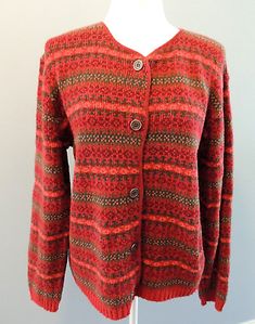 Red Knit Sweater Coat For Winter, Red Knitted Sweater Coat For Winter, Red Winter Sweater For Layering, Red Sweater For Winter Layering, Red Fair Isle Long Sleeve Outerwear, Red Wool Knitted Outerwear, Cozy Red Knitted Outerwear, Cozy Red Cardigan For Fall, Casual Red Knitted Sweater Coat