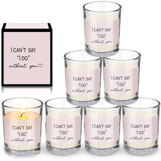 six candles with i can't say what you want to do in each one