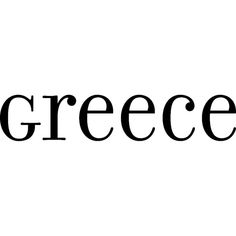 the word greece written in black on a white background