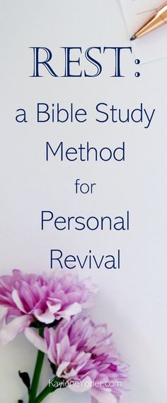 the rest a bible study method for personal revival