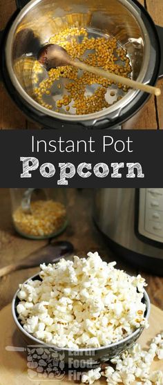 the instant pot popcorn is ready to be cooked