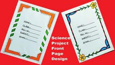 science project front page design simple | science drawing academy  @howtofunda ​ Project Front Page Design Simple, Science Project Front Page, Simple Front Page Design, Science Front Page, File Front Page Design, Science Project File, Project File Front Page, Front Page Border Design