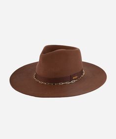 Gigi Pip felt hats for women - Raine Wide Brim Fedora - wide flat brim with a fedora crown Gigi Pip, Wide Brim Fedora, Halo Style, Wearing A Hat, Find Color, Felt Hat, Fedora Hat, Brass Chain, Wide Brimmed