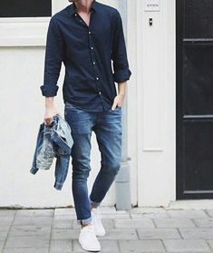 Vestiti In Jeans, Mens Smart Casual Outfits, Smart Casual Menswear, Mens Business Casual Outfits, Mens Summer Outfits, Mens Casual Outfits Summer, Men Fashion Casual Shirts, Smart Casual Men