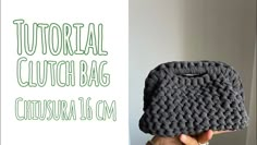 a hand holding up a crochet bag with the text,'how to make a