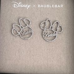 New In Box! Perfect For A Disney Bride For Rehearsal Dinner Or Bachelorette! Disney Bride, Bride Earrings, Earrings Color, Rehearsal Dinner, Rehearsal Dinners, Minnie Mouse, Jewelry Earrings, Women Jewelry, Disney