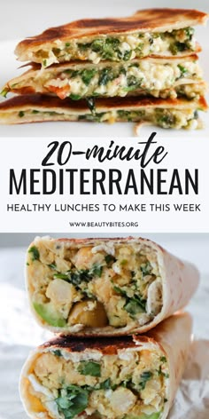 20-Minute Healthy Mediterranean Lunch Ideas Quick And Easy Mediterranean Lunch, Mediterranean Recipes Healthy Lunches, Lunch Ideas Mediterranean Diet, Easy Mediterranean Diet Lunches, Mediterranean Diet Cauliflower Recipes, Mediterranean Diet Easy Lunch, Mediterranean Diet Wraps, Medditeranean Lunch Ideas, Mediterranean Diet Easy Recipes