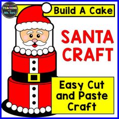 a santa craft with the words build a cake