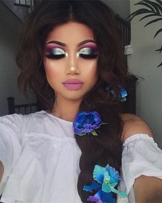 Total princess vibes via @makeupbyalinna in WISTERIA Velvetine Maquillage On Fleek, Drag Make-up, Makeup Goals, Makati, Smokey Eye Makeup