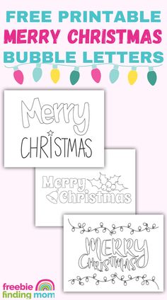 These are free printable Merry Christmas bubble letters. Merry Christmas Lettering Design, Christmas Lettering Design, Lettering Printable, Freebies By Mail, Christmas Letters, Mom Printable, Free Printable Letters, Printable Chore Chart, Christmas Projects Diy