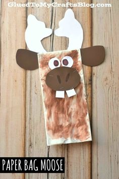 paper bag moose craft for kids to make