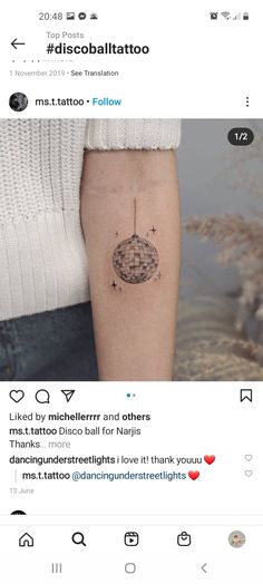 a person with a small tattoo on their arm and the words dissobaltatto above it