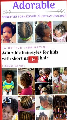 ✓✓✓8 Little Black Girl Natural Hairstyles With Short Hair volleyball hairstyles for long hair, volleyball hairstyles bubble braids, sport hairstyles, volleyball hairstyles videos!! Black Girls With Short Hair, Black Toddler Hairstyles, Girls With Short Hair, Short Hair For Kids, Short Natural Hair, Lil Girl Hairstyles, Short Hair Black, Toddler Hairstyles Girl, Cute Braided Hairstyles