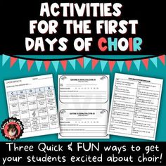 an activity for the first days of choir