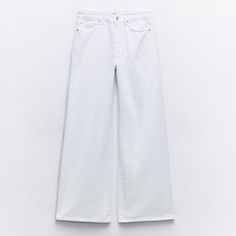 Zara High Rise Wide Leg White Jeans 100% Cotton *** You Will Receive The Jeans In White - Jeans On Model In Pink Are For Fit Reference Only. New With Tags Attached! Color: White Size: 27 (4) High Waist - Wide Leg - Long Length Five Pockets Jeans With A High Waist. Wide Leg. Front Zip And Metal Button Closure. Wide Leg White Jeans, Wide Leg Jeans White, Zara Wide Leg Jeans, Snake Print Pants, Orange Pants, High Rise Wide Leg Jeans, Medium Wash Jeans, Jeans White, High Rise Denim