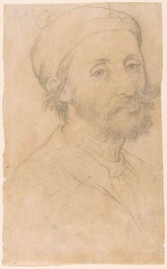 an old drawing of a man with a beard