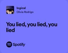 a purple background with the words you led, you lived and spotify