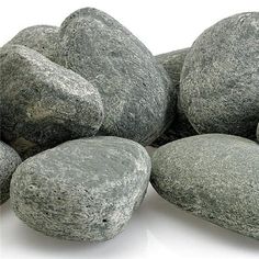 several gray rocks stacked on top of each other