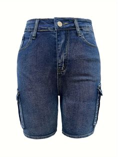 Material:DenimComposition:59.8% Cotton,38.4% Polyester,1.8% ElastaneLength:Short LengthDetails:PocketPattern:Solid colorSuitable types:SkinnySheer:NoWaterproof:NoFabric:High StretchType:BermudaSeason:SummerOperation Instruction:Machine wash, do not dry cleanStyle:StreetClosure Type:Button FlyFit Type:SkinnyWaistline:High WaistPrinting Type:No PrintingWeaving Method:WovenItem ID:UX145601 table { width: 100%; border-collapse: collapse; margin: 20px 0; } table, th, td { border: 1px solid black; } th, td { padding: 8px; text-align: center; } th { background-color: #f2f2f2; } Size Chart Women's Clothing Size Chart T-shirts/Shirts/Jackets/dress Size Bust (cm) US Size EU Size CN Size XS 81-84 2-4 34-36 160/80A S 86-89 6-8 38-40 165/84A M 91-94 10-12 42-44 170/88A L 99-104 14-16 46-48 175/92A XL 1 Stretch Jean Shorts With Pockets In Medium Wash, Non-stretch Mid-rise Blue Jean Shorts, High Rise Jean Shorts With Hip Pockets, Stretch Straight Leg Jean Shorts With Pockets, High Waist Denim Blue Shorts With Pockets, Denim Blue Shorts With Pockets, Dark Wash Denim Jean Shorts With Side Pockets, Fitted Dark Wash Jean Shorts With Pockets, Dark Wash Denim Cargo Jean Shorts