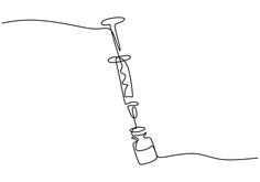 a line drawing of a fishing pole with a fish on it's end and a bottle in the water