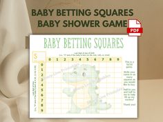 a baby betting squares game is shown