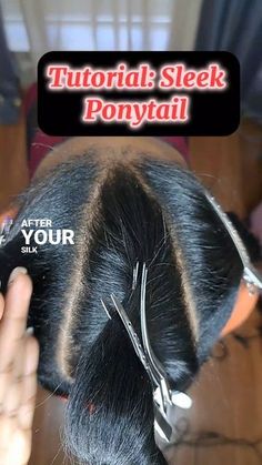 Flat Iron Tips, Black Ponytail, Weave Ponytail, Sleek Ponytail Hairstyles, Black Ponytail Hairstyles, Cheer Hair, Sleek Ponytail, Favorite Hairstyles, Braided Ponytail