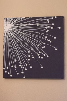 a black and white painting on a wall with the words pinterest interest homemade canvass art we could do this for their rooms