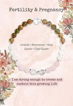 Fertility & Pregnancy Bracelet – Youwows Female Intuition, Health Boosters, Mystic Spiritual, Crystal Combinations, Fertility Bracelet, Glow Bracelets, Crystal Bead Jewelry, Aventurine Stone, Crystal Therapy