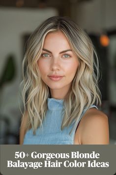 Beachy blonde waves with subtle balayage highlights for a natural, sun-kissed effect. Beachy Blonde, Soft Balayage, Subtle Balayage, Blonde Waves