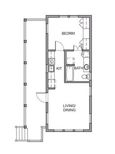 the floor plan for a two bedroom apartment with an attached bathroom and living room area