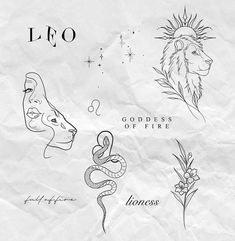 the zodiac signs are drawn on paper with some inking and pencils in it