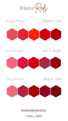 Color Season Analysis Winter, Cool Red Color Palette, Deep Winter Aesthetic, Star Ethereal, Dark Winter Color Palette, Bright Winter Color Palette, Skin Tone Clothing