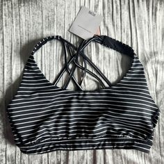 Nwt. Strappy With Removable Pads. I Have Many Listed - Will Do Bundles For A Deal! Please Message Me With Any Questions. Casual T-back Sports Swimwear, Casual Sports Bra For Workout, Striped Stretch Swimwear For Sports, Athleisure Swimwear With Straps For Workout, Casual Sports Swimwear Bra Friendly, Sporty Light Support Sports Bra For Beach, Sporty Strappy Swimwear For Workout, White Workout Bra With Adjustable Straps, Casual Black Sports Bra With Straps