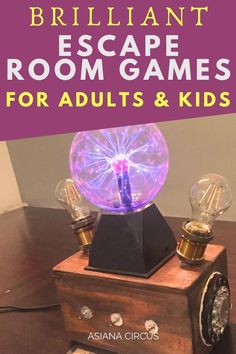 the brilliant escape room games for adults and kids with text overlay that reads brilliant escape room games for adults and kids